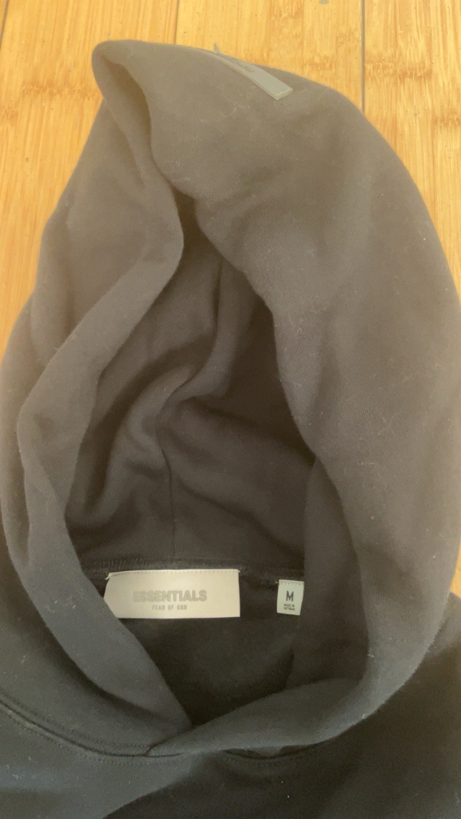 Fear of God Essentials SS22 Cotton Pullover Hoodie for Men - Black, Medium image 3