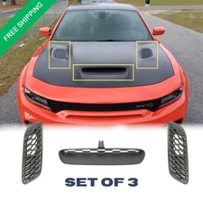Hood Bezel Vent For 15-23 Dodge Charger REDEYE STYLE SRT HELLCAT  R/T SCAT PACK