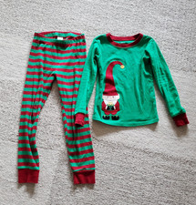 Gymboree Holiday Stripe PJ green/red 100 cotton, size 6