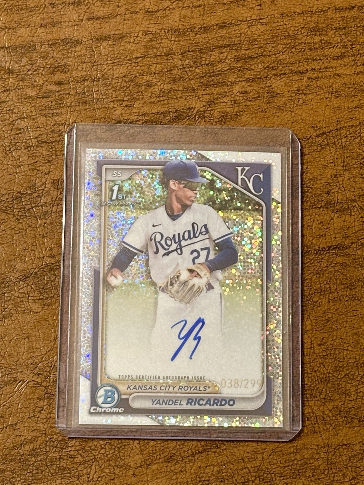 2024 Bowman Chrome - Prospect Autographs Yandel Ricardo #CPA-YRI Speckle /299