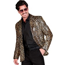 Widmann Party Fashion Jacket Animalier Leopard Sequin Jacket  S Gold