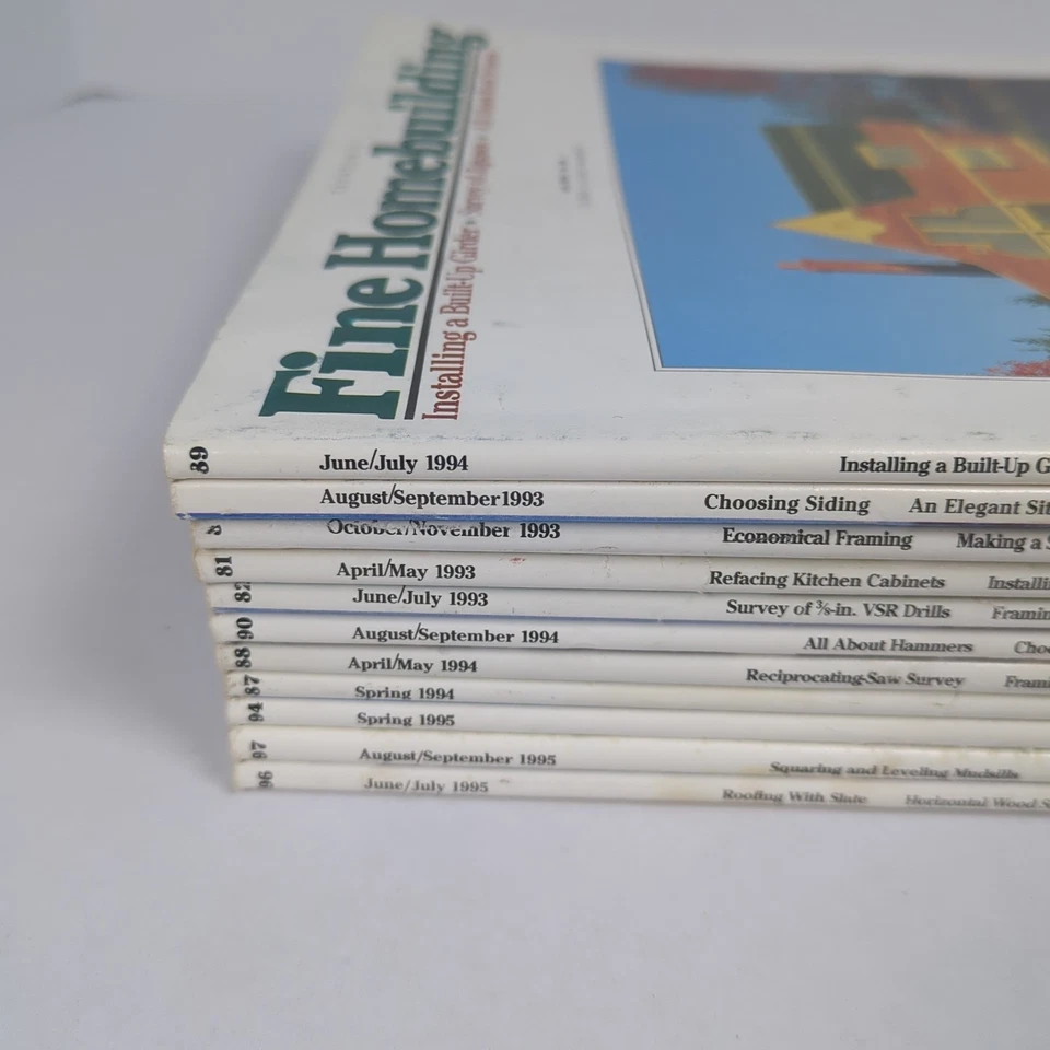 Fine Homebuilding Magazine Lot of 11 1993-1995 - Clean & Nice! - Image 3 of 4