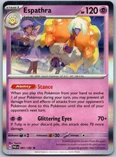 Espathra 081/182 Rare Paradox Rift Pokemon Holo Near Mint