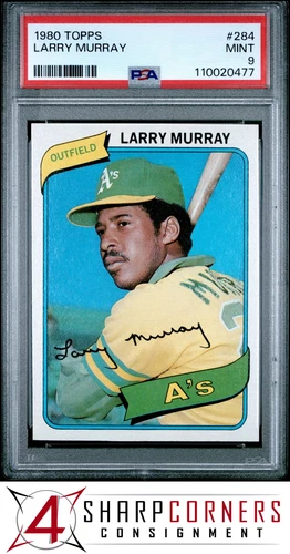 1980 TOPPS #284 LARRY MURRAY RC ATHLETICS PSA 9