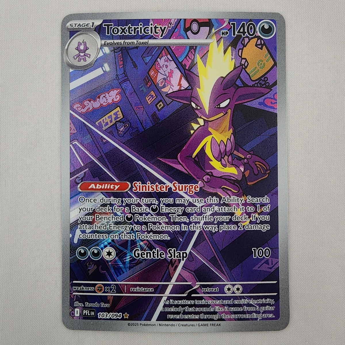 Toxtricity 103/094 Illustration Rare Full Art Phantasmal Flames