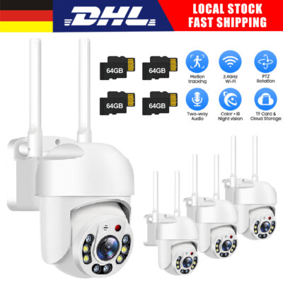 2-4 x ycc365plus FUNK WIFI WLAN IP NETZWERK CAMERA CCTV AUßEN ÜBERWACHUNGSKAMERA