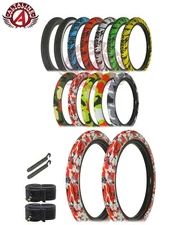 ALTALINE Performance BMX BICYCLE 20x2.35 DURABLE SemiSlick Graphic TIREs 6PC SET