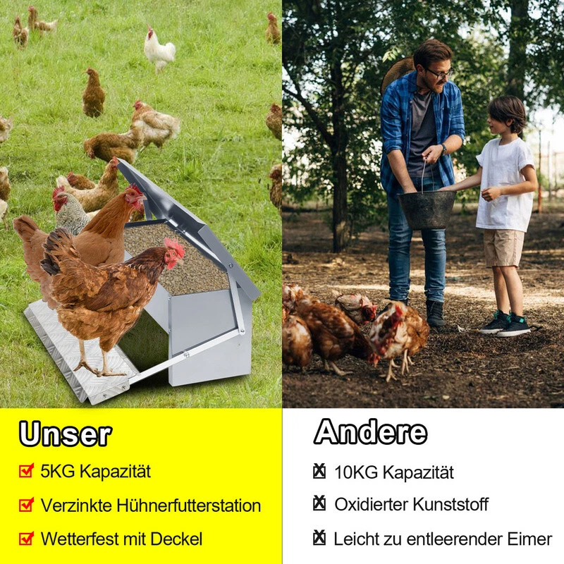 Futterautomat mit Trittklappe 5 kg Kostenloser Versand - Bild 4 von 4