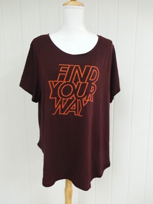 Xersion Sz Small Maroon Red Quick-Dri T-Shirt Find Your Way