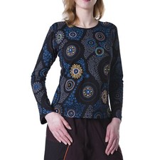 Art et Magie Boho Femme Pull Haut avec Broderies