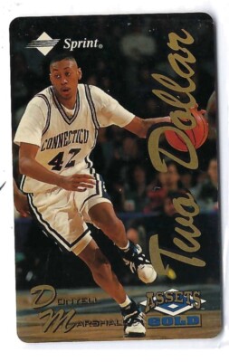 1995 Classic Assets Gold  Donyell Marshall $2 Phone Card