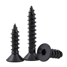 M3-M6 Hex Socket Countersunk Self Tapping Screws Steel High Tensile 8.8 Black