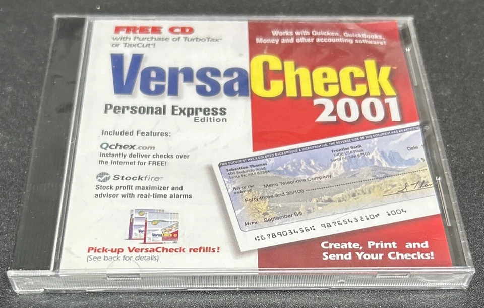 VersaCheck 2001 Personal Express Edition PC Computer Print Checks Software (New) - Image 4 of 4