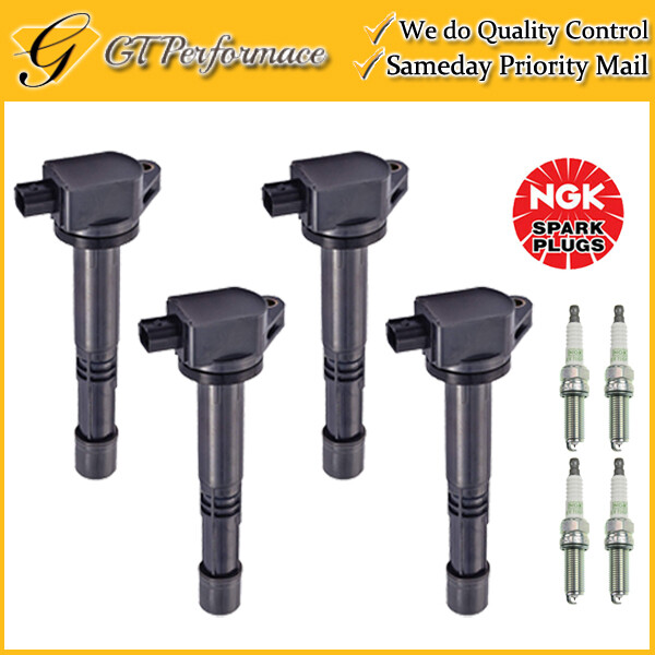 OEM Quality Ignition Coil  NGK Spark Plug 4PCS for ILX/ Accord CR-V Civic 2.4L