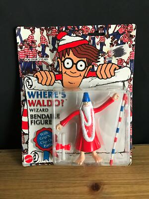 NEW 1991 MATTEL LOT OF 3 WHERE'S WALDO BENDABLE FIGURES WIZARD,CRUSADER,NORSEMAN