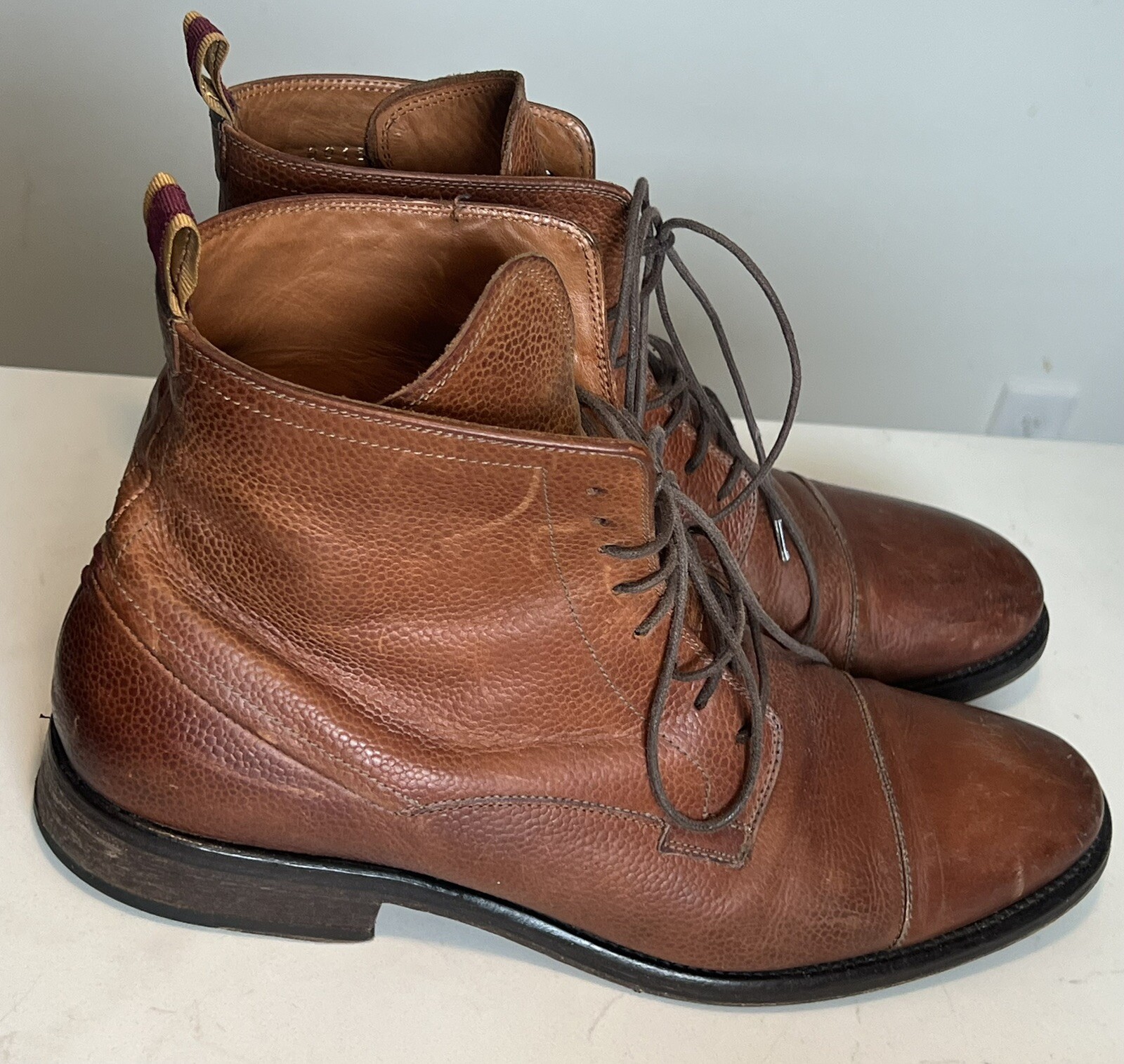 Sartori Italy Men's Leather Combat Biker Riding Boots Size 42 / 9