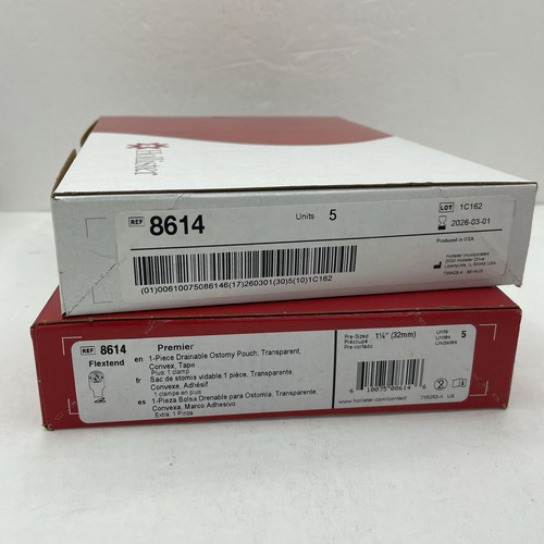 10 Hollister 8614 Premier einteiliger Flextend 1 1/4" Entleerbarer Beutel, 2/Box