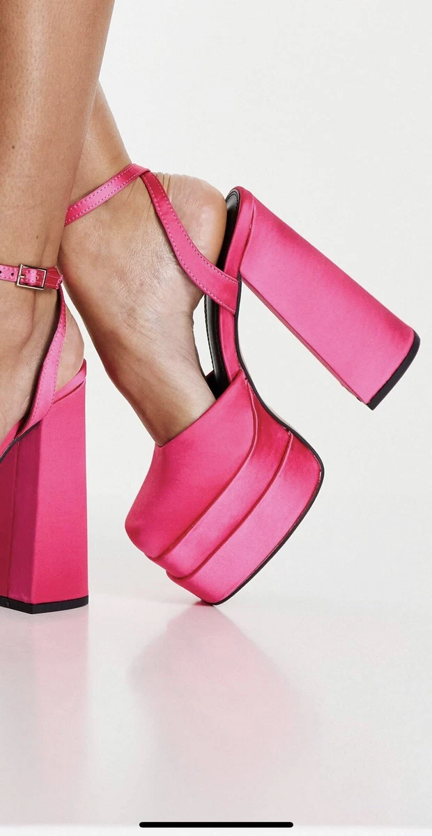 Asos platform heels in magenta, Women's Fashion, Footwear, Heels on  Carousell