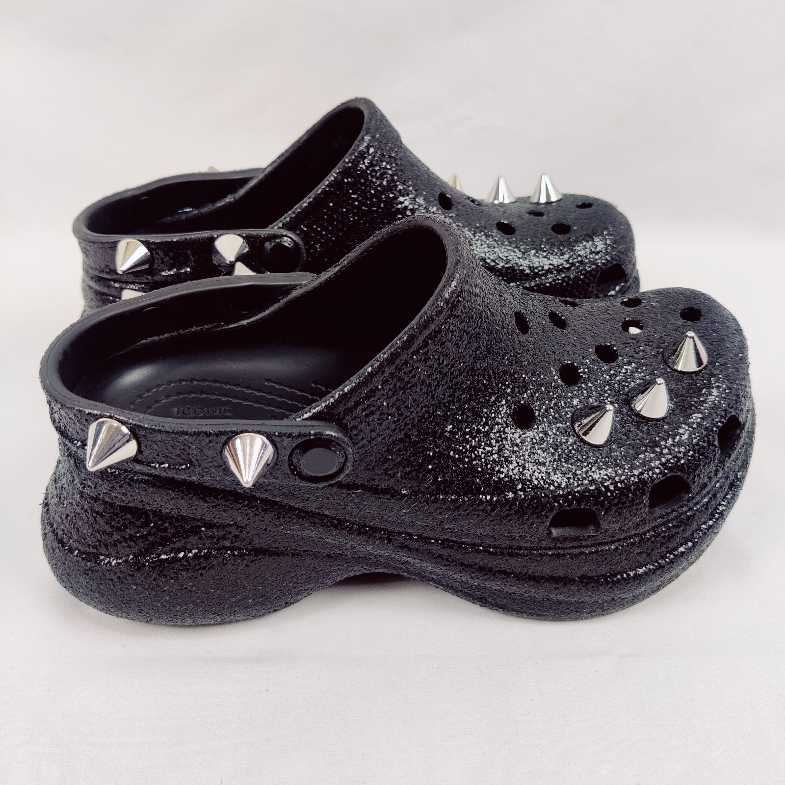 Crocs Classic Bae Glitter Sparkle Chrome Stud Clog Wo… Gem