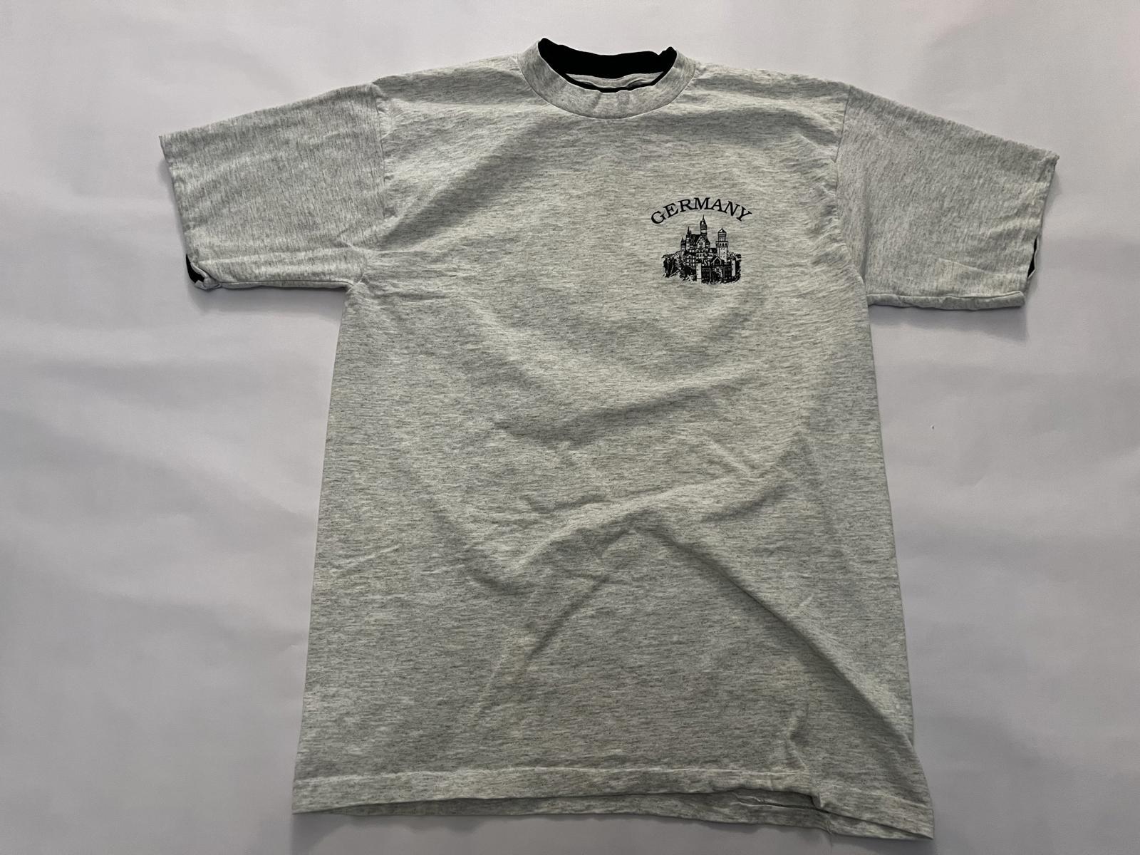 Vintage 90s Y2K Belton Germany Graphic Tee Gray Mens Large Made in USA