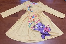 Care Bears Girl  s Long Sleeve Yellow Dress New Size 5-6