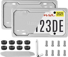 Duratech Silicone License Plate Frames Blackgraypink Rust Proof 2 Piece New Duratech Silicone License Plate Frames Blackgraypink Rust Proof 2 Piece New