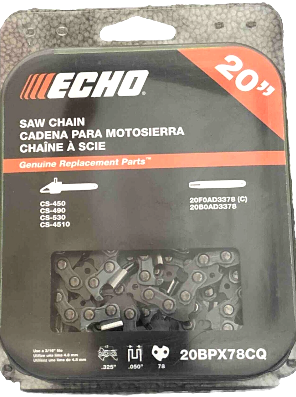 NEW SEALED ECHO 20 Inch Saw Chain 20BPX78CQ for Chainsaw CS450