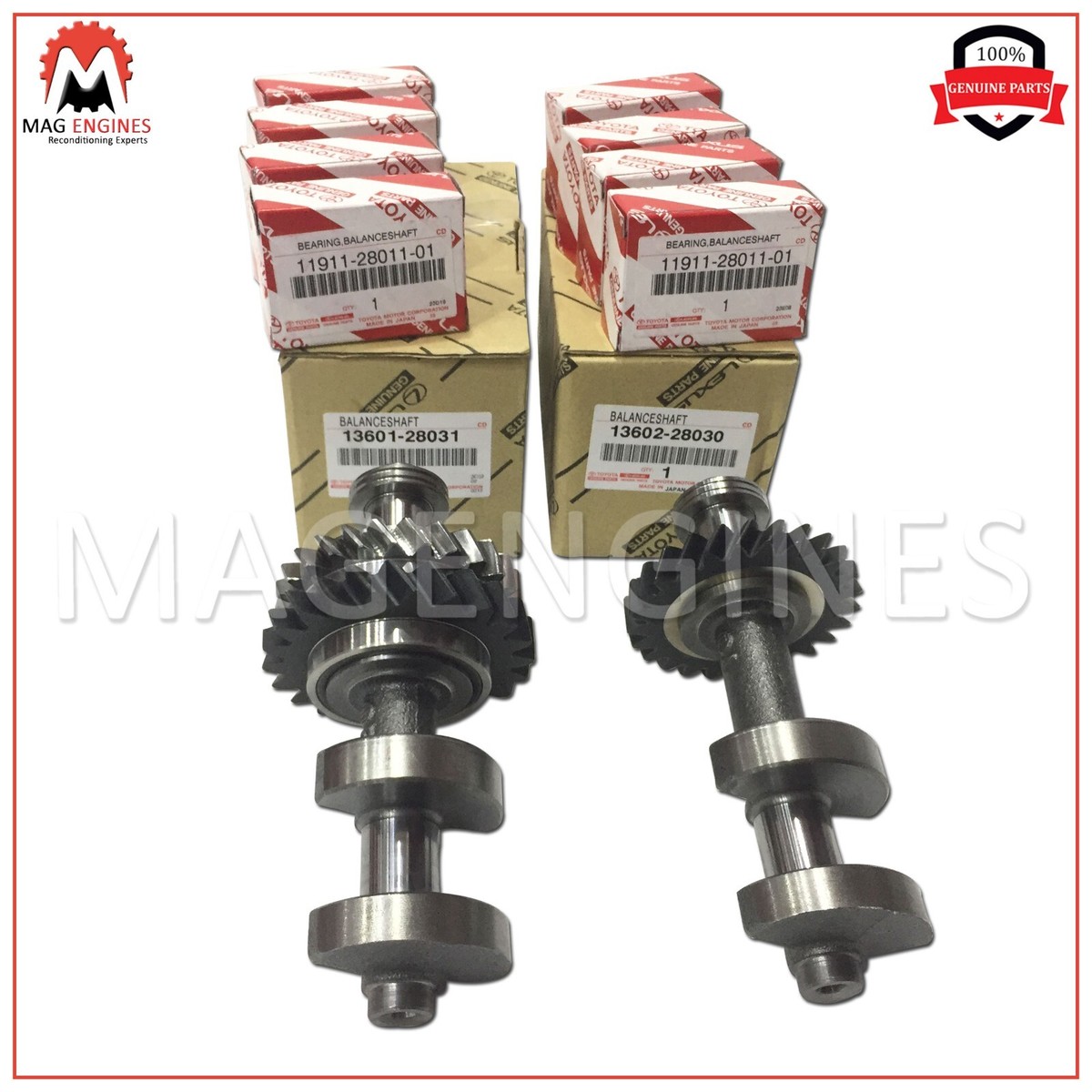 13601-28031 13602-28030 GENUINE BALANCE SHAFTS WITH BEARINGS 13601-28031 13602-28030 GENUINE BALANCE SHAFTS WITH BEARINGS
