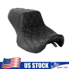 Black 1-Piece Seat Front Rear Seat For Harley Road Glide Electra Glide 1997-2007