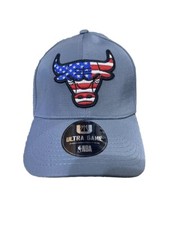 Patriotic Chicago Bulls NBA Cap Hat Ultra Game New One Size