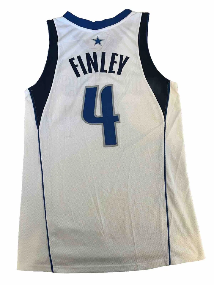 Camiseta deportiva autografiada vintage de los Dallas Mavericks de la NBA firmada por Michael Finley talla 40 Foto 2 de 4