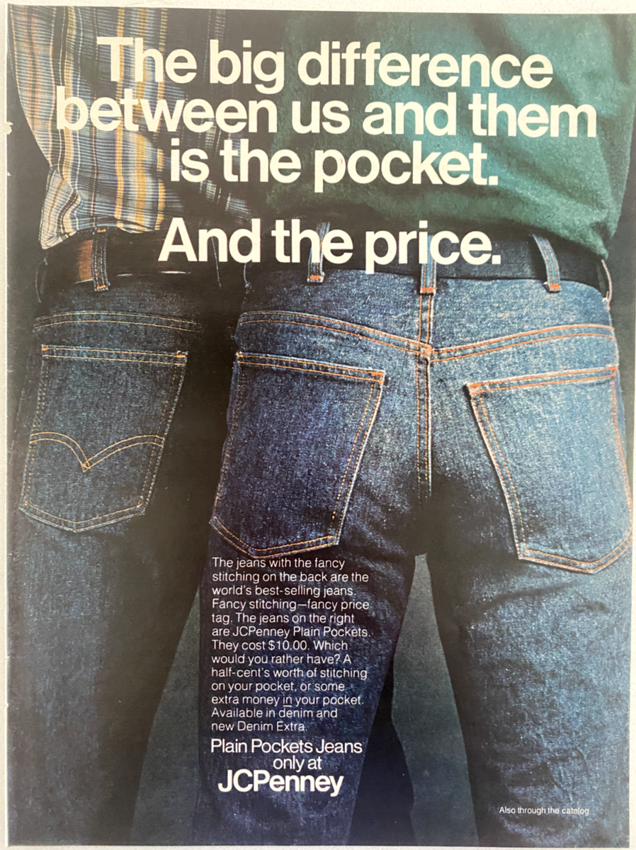 JCPenney Plain Pockets Jeans Vintage 1978 Magazine Ad | eBay