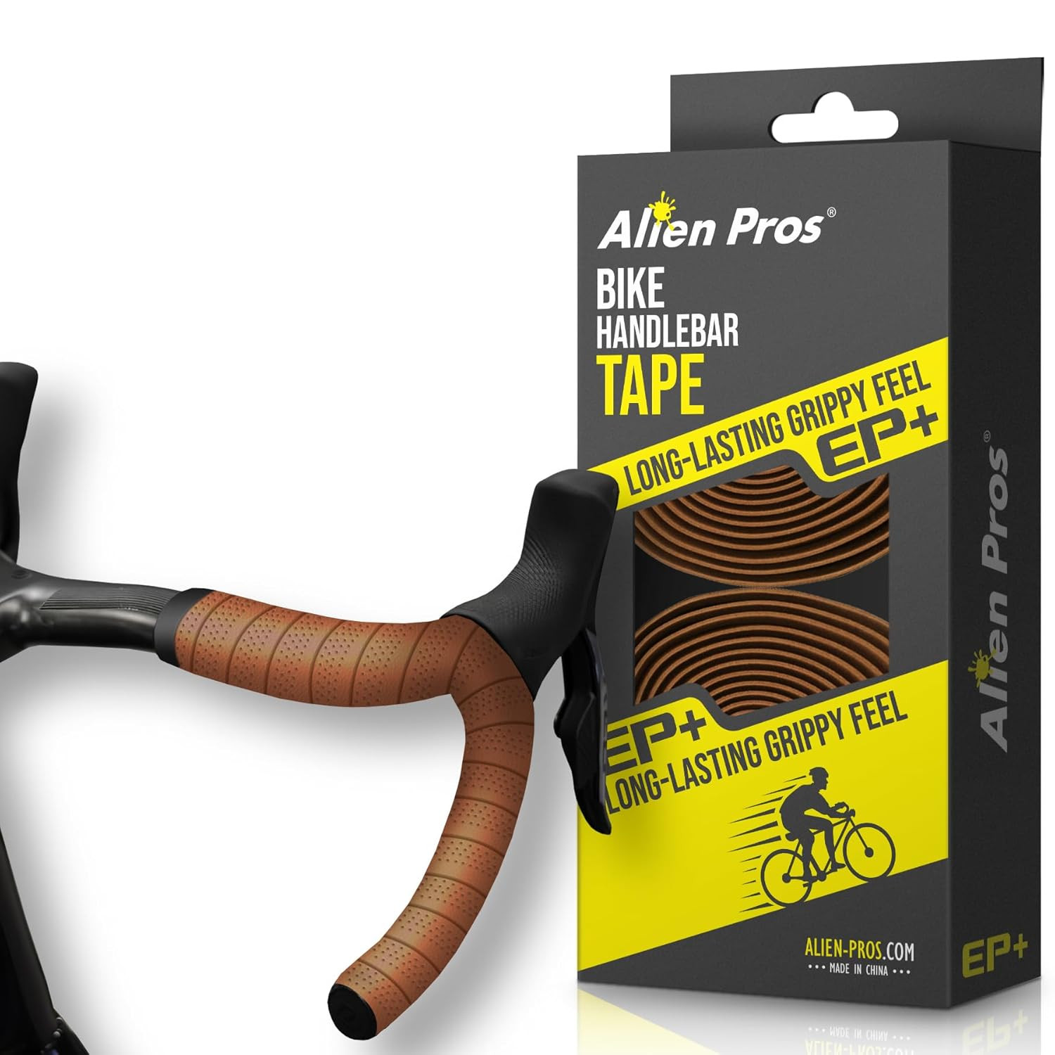 Bike Handlebar Tape Brown New Model EP+ (Set of 2) - Wrap Your Bike for an Aweso