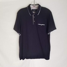 Ted Baker London Mens Black Short Sleeve Pocket Polo Shirt Size 5