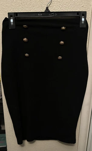 pull on black pencil skirt