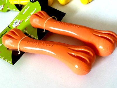 JOLLY PETS Bone gelb schwimmfähig Hundespielzeug Hundeknochen JP101 L ca.19cm