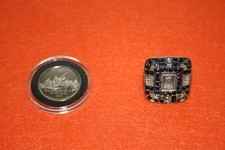 925 STERLING SILVER RING BLUE/CLEAR STONES SZ 8 NEW NEVER WORN