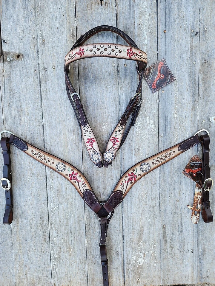 Circle Y Fire Lily Tack Set Antique/Bling