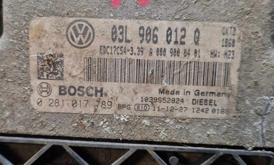 VW VOLKSWAGEN CRAFTER 2.0TDI 2011-2015 ECU 03L906012Q 0281017789 - Изображение 2 из 2