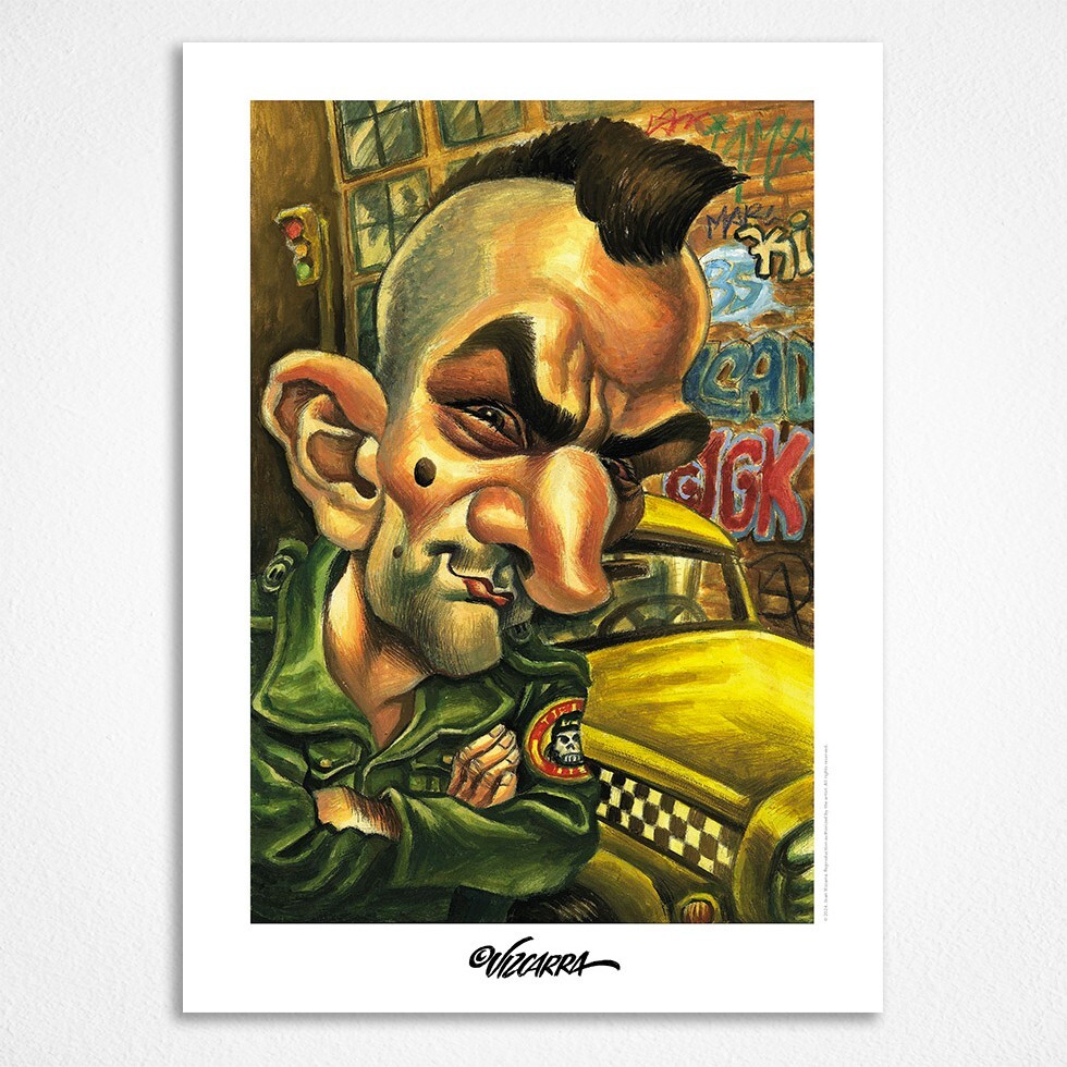 Robert De Niro in Taxi Driver (1976) Caricature - Joan Vizcarra