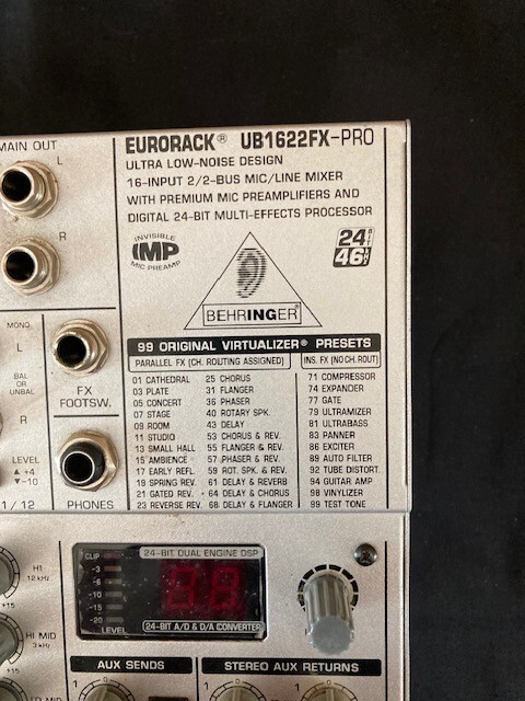 ジャンク品 BHERINGER EURORACK UB1622FX-PRO Behringer Eurorack UB1622FX-PRO | Sweetwater