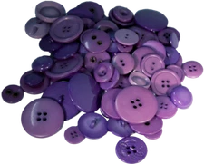 100pcs Purple Buttons