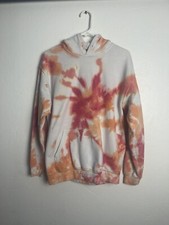 Gildan DIY Pink and Orange Tie Dye Sweatshirt Medium