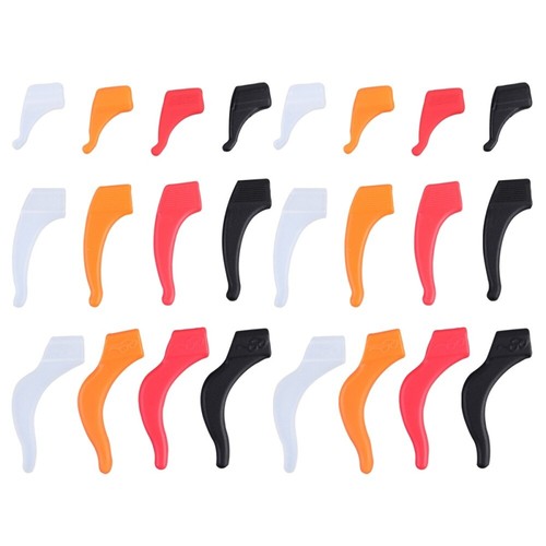 24 Pairs Non-slip Silicone Ear Hooks Eyeglass Holders for All Use