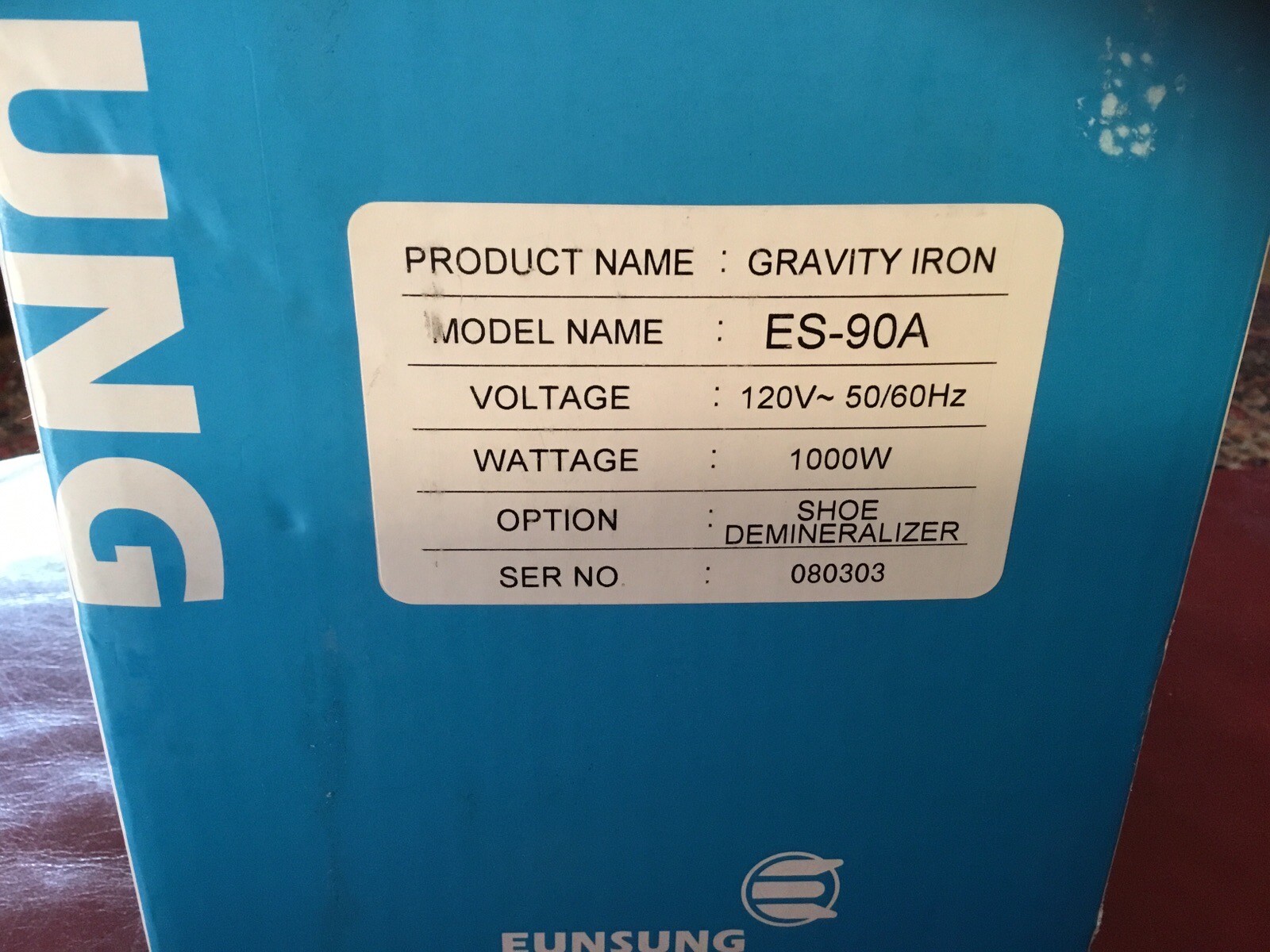 Eunsung Industrial Aluminium Steam Iron ES85AF w/ Teflon shoe eBay