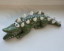 Crocodile Alligator Figurine Handmade Clay Sh...
