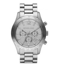 NEW MICHAEL KORS DYLAN SILVER STAINLESS STEEL CHRONOGRAPH MEN WATCH-MK8209