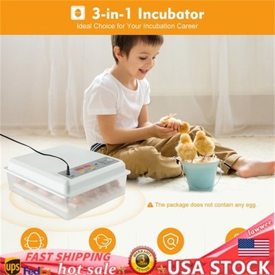64 Eggs Incubator Digital Automatic Turning Hatcher Chicken Farm Hatching Eggs