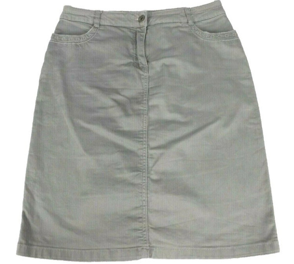 W. Lane Skirt Taupe Grey Size 10 Straight Pencil Stretch Casual Business Women's