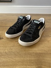 Puma Suede Vintage Classic Trainers Black + White Uk 7.5